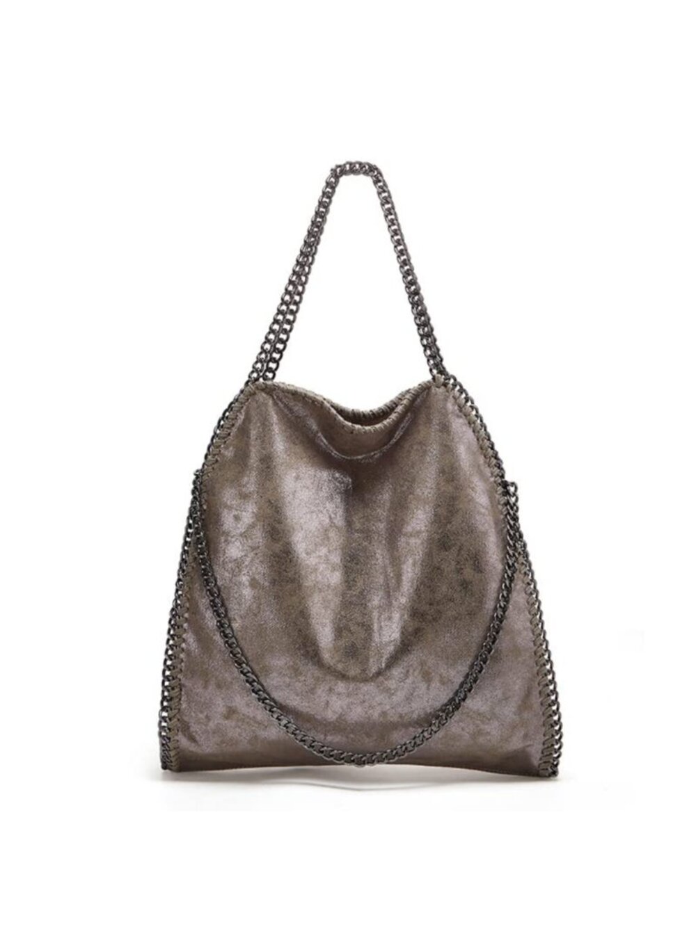 Faux Leather Hobo Crossbody Shoulder Bag Chain Fashion